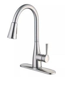 Sadira Single-Handle Pull-Down Sprayer Kitchen Faucet in Stainless Steel 🔥 - Picture 1 of 1