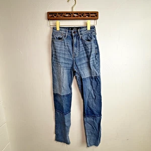 Hollister Ultra High Rise Mom Jeans Blau Straight Leg Casual Denim Damen 00R - Bild 1 von 7