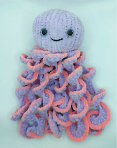 KNITTING PATTERN Octopus Toy Spiral Legs Flutterby Chunky Easy 34cm jellyfish