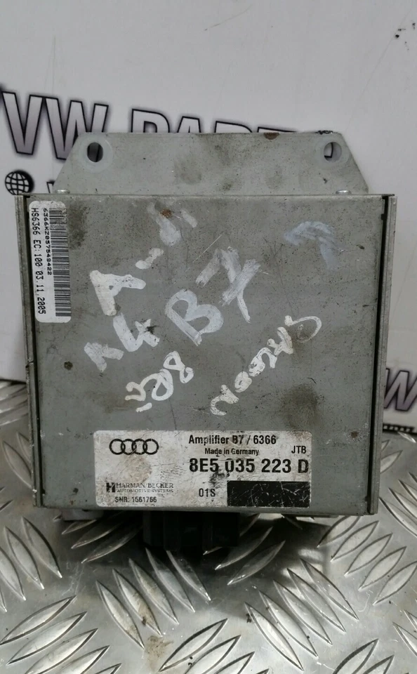 AUDI A4 B7 2006 AUDIO AMPLIFIER 8E5035223D - Image 1 of 2