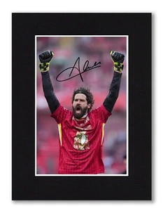 8x6 Mount Alisson Becker signiertes FOTO Vordruck rahmenfertig LIVERPOOL Geschenk - Bild 1 von 3