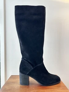 Frye & Co schwarze Wildleder lässige hohe Stiefel Phoebe 8,5 - Bild 1 von 11