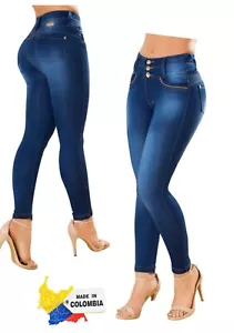 Push Up Jeans Pantalones Colombianos Levanta Cola Denim Colombian Pants EnFajate - Imagen 1 de 16