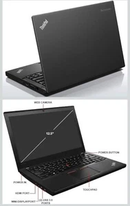 Lenovo Thinkpad X260 12.5’ Laptop Core i5-6200U 2.40GHz 500GB HDD 4GB RAM - Picture 1 of 3