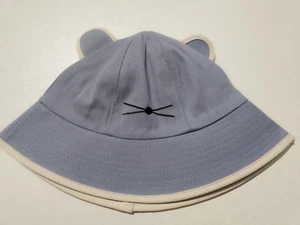 Neu - Damen süßer Fischerhut Katze breite Traufe, blau - Bild 1 von 4