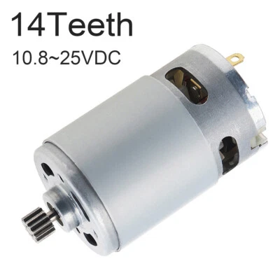 DC RS550 Motor 14 Teeth 8.2mm Replace for Cordless Drill Screwdriver 10.8V -25V - Image 1 of 4