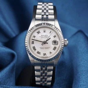 Ladies Rolex Datejust 18k SS MOP Roman 26mm 6.5" 79174 2002 W1015 - Picture 1 of 6