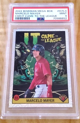 2022 Bowman Mega Box MARCELO MAYER #ICFL3 It Came To The League Mojo PSA 9 Mint - Image 1 of 2