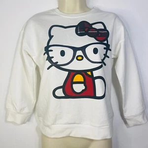 Hello Kitty Plaid Glasses Girls Sweatshirt, Size-M(7-8) - Picture 1 of 2