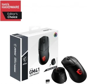 MSI Clutch GM41 Lightweight Wireless Gaming Mouse & Charging Dock, 20,000 DPI, 6 - Picture 1 of 6