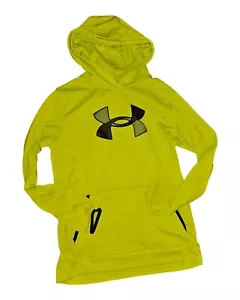 Sudadera con capucha suelta Boy's Youth XL debajo de la armadura amarilla - Imagen 1 de 6