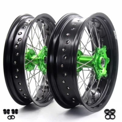Llantas KKE 3.5/4.25 Supermoto para Kawasaki KX450 2019-2024 KX450X 2021-2024 Foto 1 de 4