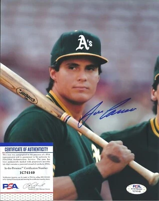 Jose Canseco Signed Auto 8x10 Photo PSA/DNA COA Oakland A’s - Image 1 of 2