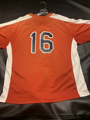 克里斯·阿切尔签名比赛使用 BP 球衣烟光签名 #16 — 第 1/4 张图片