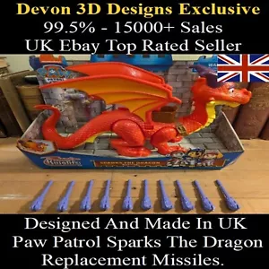 Paw Patrol Sparks The Dragon Replacement Missiles Bullets x5 x10 x15. - Picture 1 of 17