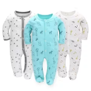 Newborn 100% Cotton Animals Designs Baby Bodysuit Clothing 3-piece Set Boy 68cm - Picture 1 of 7