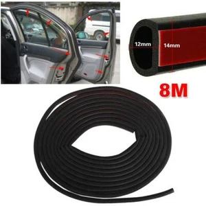 8M Car Auto D Shape Rubber Seal Weather Strip Door Edge Moulding Trim Universal - Foto 1 di 11