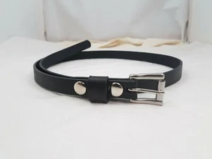 Herren schwarz Ledergürtel 3/4 Zoll breit - Bild 1 von 3