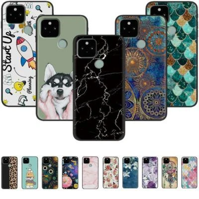 For Google Pixel 5 4A 4 3A 3 XL Black Slim Painted TPU Soft Silicone Case Cover - Image 1 of 4