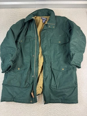 Lands' End Jacket Mens Large Green Wool Lined Thermolite Insulated Field Parka - Image 1 of 4