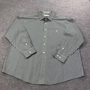 Orvis Shirt Mens 2XL Blue Beige Gingham Check Button Down Long Sleeve Cotton - Picture 1 of 9