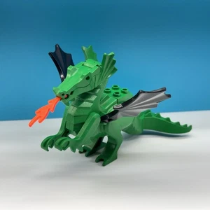 Minifigura de colección LEGO Castillo Dragón Verde Alas Negras Respirando Fuego 1993 6037 - Imagen 1 de 5
