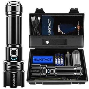 Flashlights High Lumens, Rechargeable Flashlight 2000 Lumen XHP70.2, Super Br... - Picture 1 of 9