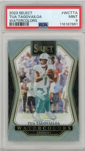 2023 Panini Select Tua Tagovailoa #WC-TTA Watercolors PSA 9 - Picture 1 of 3