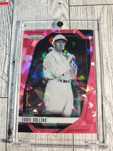 2025 Panini Prizm Baseball #93 Eddie Collins Pink Cracked Ice Prizm White Sox - Bild 1 von 2