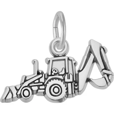 Dije retroexcavadora - Metal - Plata de ley Foto 1 de 2