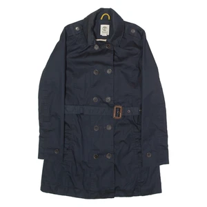 TIMBERLAND Womens Trench Coat Blue Canvas S - Picture 1 of 6