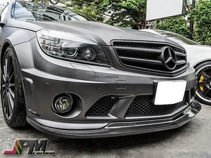 For W204 C63AMG 2008-2011 Only Carbon AK Style Front Bumper Spoiler Lip - Picture 1 of 3