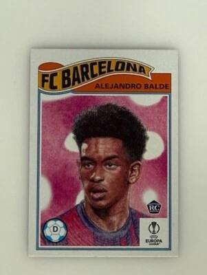 2022 TOPPS LIVING #476 ALEJANDRO BALDE FC BARCELONA ROOKIE UEFA Europa League  - Image 1 of 2