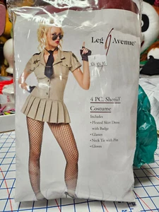 Sexy Sheriff Costume Halloween Party Cute! 4-piece Size Large Women Leg Avenue - Picture 1 of 1