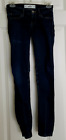 Hollister Jeans Damen Größe 24""x 29"" dunkel gewaschen niedriger Rise FEHLER - gestreckter Stoff