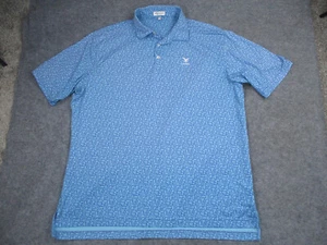 Peter Millar Mens Shirt 2XL XXL Blue Summer Comfort All Over AOP Cocktails Drink - Picture 1 of 16