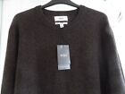 BNWT M&S EXTRA FINE 2 PLY LAMBSWOOL CHOCOLATE JUMPER - SIZE 2XL 47/49" CHEST