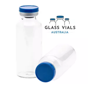 10 x 30ML GLASS VIALS UNSTERILE AND UNSEALED FLIP TOP LID | STANDARD - Picture 1 of 5