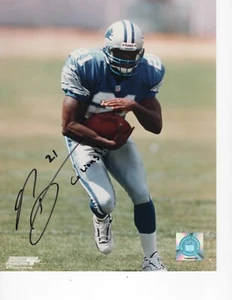 DETROIT LIONS RUBEN DROUGHNS SIGNED 8X10 RUNNING BACK - Picture 1 of 1