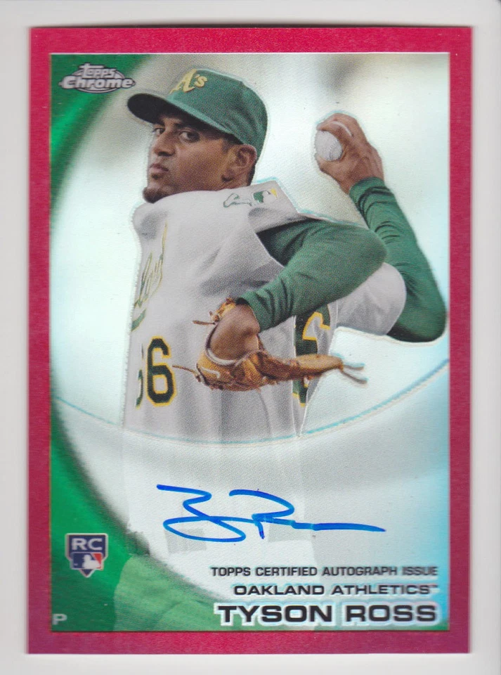TYSON ROSS 2010 Topps Chrome Red Rookie Refractor Auto # 7/25 Padres RARE RC - Изображение 1 из 1
