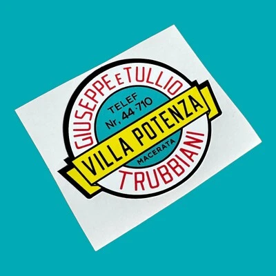 VILLA POTENZA Dealership Dealer Vinyl Sticker Lambretta Vespa SX TV LI LD LIS D - Image 1 of 3