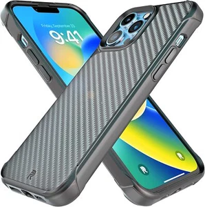 Phone Rebel - Coque Durable en Fibre d'Aramide GEN3 pour iPhone 13 / Pro / Max Noir, Rouge - Photo 1 sur 48