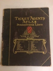 RAILROAD TICKET AGENTS ATLAS 1905 PENNSYLVANIA TEXAS CENTRAL STATIONS & MAPS - Picture 1 of 12
