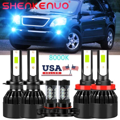 Faro LED 6x + faros antiniebla para GMC Acadia 2007 2008 2009 - 2011 2012 Foto 1 de 4