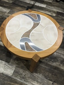 Danish Mid Century Modern Haslev Of Denmark By Tue Poulsen Tile  Coffee Table - Picture 1 of 4