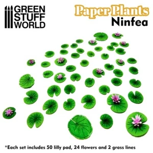 Paper Plants - Lilly Pads - Miniature Bases Model Scenery Landscape - Picture 1 of 3
