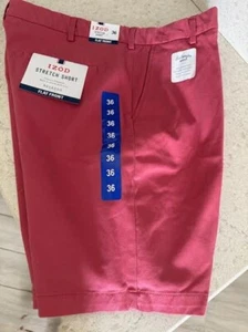 NEW SOFT SALTWATER WASHED IZOD SZ 36 FLAT FRONT STRETCH ROSE COLOR NICE! - Picture 1 of 3