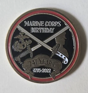 U.S. Marines 247th USMC BIRTHDAY COIN - CHALLENGE COIN - 10 Nov 2022 - 2" diam - Picture 1 of 3