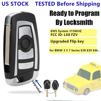 для BMW 3 5 7 серии E38 E39 E46 модернизированный 315 МГц дистанционный автомобильный брелок LX8 FZV HU92 - Изображение 1 из 3
