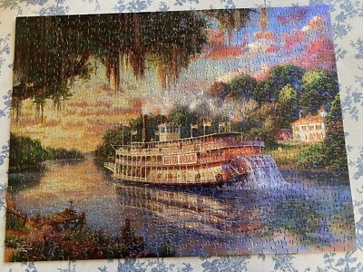 Rompecabezas Thomas Kinkade 750 piezas metálico edición especial The River Queen Foto 1 de 4